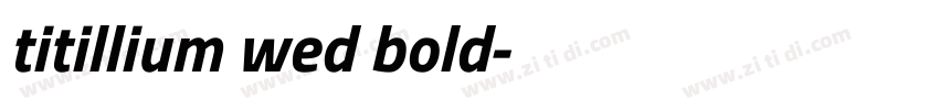 titillium wed bold字体转换